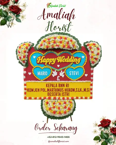 Papan Bunga Pernikahan Bah Sorma